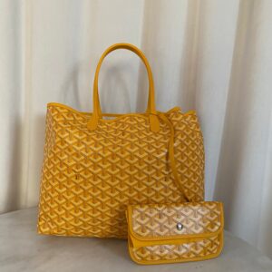 Goyard Yellow Goyardine Saint Louis PM Bag