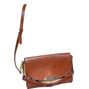 Burberry Brown House Check Bridle Abbott Crossbody Bag