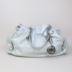 Christian Dior Silver Cannage Le Trente Shoulder Bag