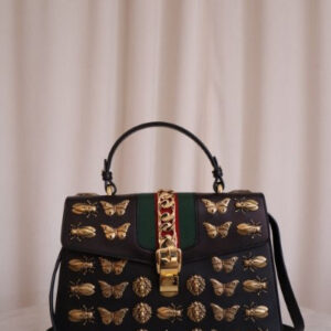 Gucci Black Sylvie Limited Edition Animals Bag