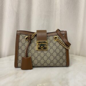 Gucci Bicolor Supreme GG Padlock Small Shoulder Bag