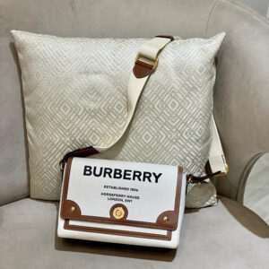 Burberry Bicolor Horseferry Print Note Crossbody Bag