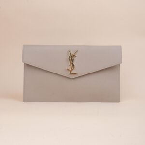 YSL Beige Uptown Pouch