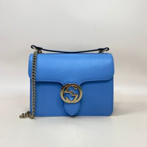 Gucci Light Blue Interlocking G Small Shoulder Bag