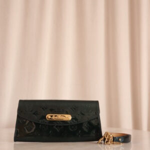 Louis Vuitton Dark Green Monogram Vernis Sunset Boulevard Hobo Bag