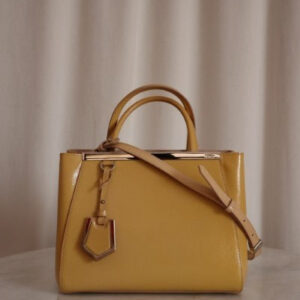 Fendi Yellow 2 Jours Petit Tote Bag