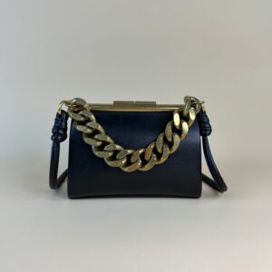 Stella Mccartney Black Small Chunky Chain Small Shoulder Bag