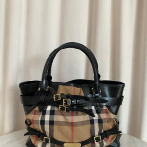 Burberry Black House Check Bridle Tote Bag