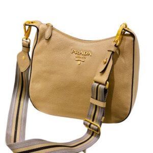 Prada Beige Vitello Daino Crossbody Bag