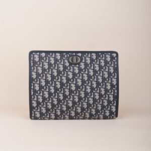 Christian Dior Blue 30 Montaigne Oblique Dea Pouch