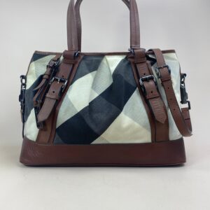 Burberry Bicolor Mega Check Tote Bag