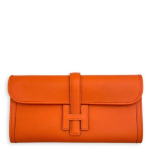 Jige Elan Orange Clutch in Swift