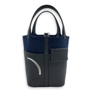 Picotin Go Team 18 Caban/Bleu Nuit/New Whitw in Swift, Palladium hardware