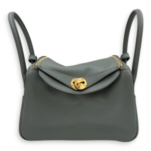 Lindy 26 Vert Amande in Evercolor, Gold hardware