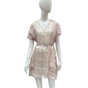 Bride de Gala en Fleurs 34 Rose Pale Belted Tunic