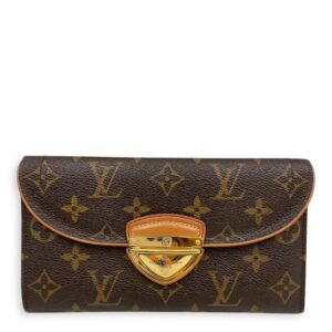 Monogram Eugenie Long Wallet in Coated Canvas, Gold hardware