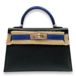 Sellier Kelly Touch 20 Blue De Minut/Blue Royal in Madame/Matte Alligator, Palladium hardware