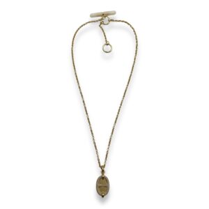 Mini Maillon Small Model Marron Glace Pendant, Gold hardware