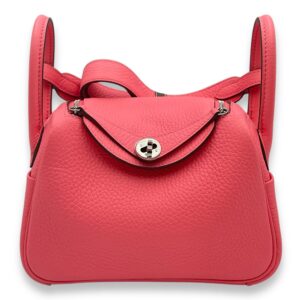 Lindy II Mini Rose Azalea in Clemence, Palladium hardware