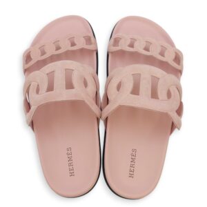 Extra 37.5 Rose Porcerlaine Sandal in Suede Leather