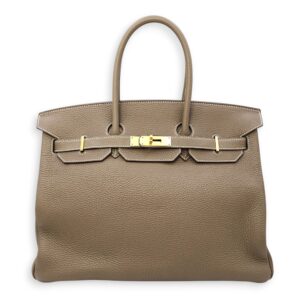 Birkin 35 Etoupe in Togo, Gold hardware
