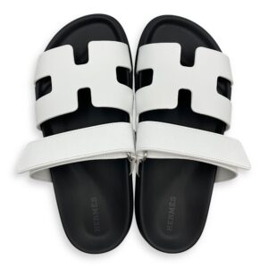 Chypre 37.5 White Sandals in Calfskin