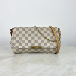 Louis Vuitton Damier Azur Favorite MM Chain Bag W/ Strap
