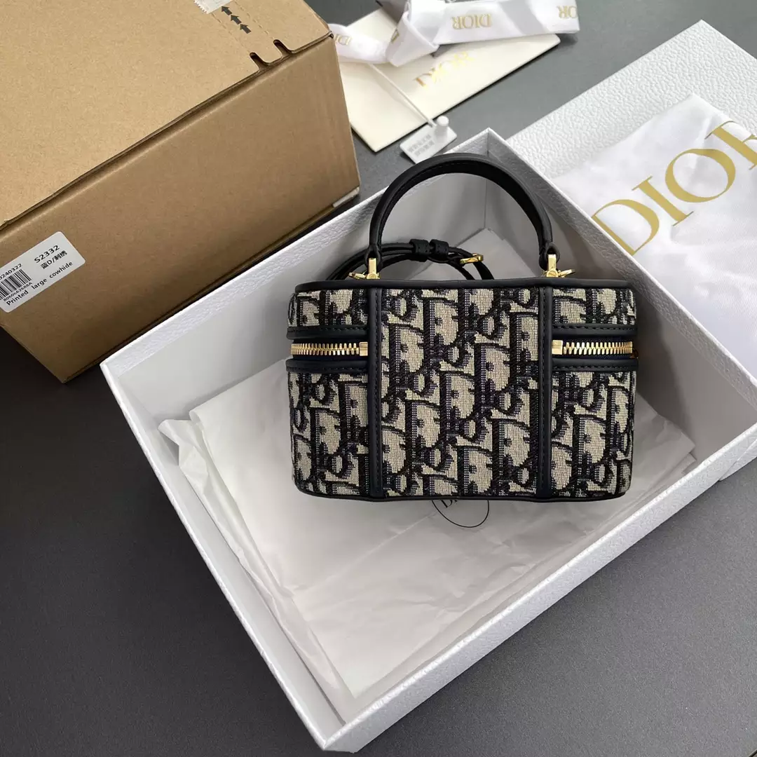 30 Montaigne Mini Vanity Case Blue Dior Oblique - Repbags.ru - Image 5