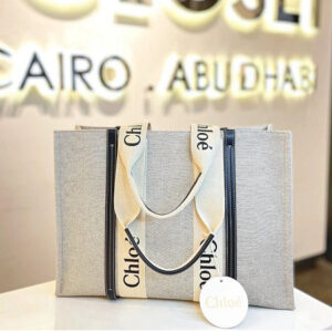 Chloe Bicolor Tote Woody Large Bag