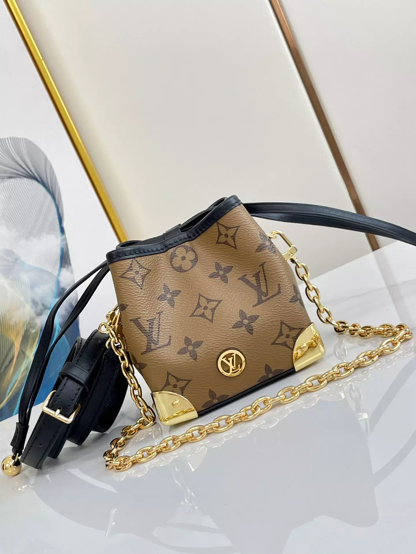 Noé Purse LV Charms Monogram Reverse Canvas - Repbags.is - Image 3