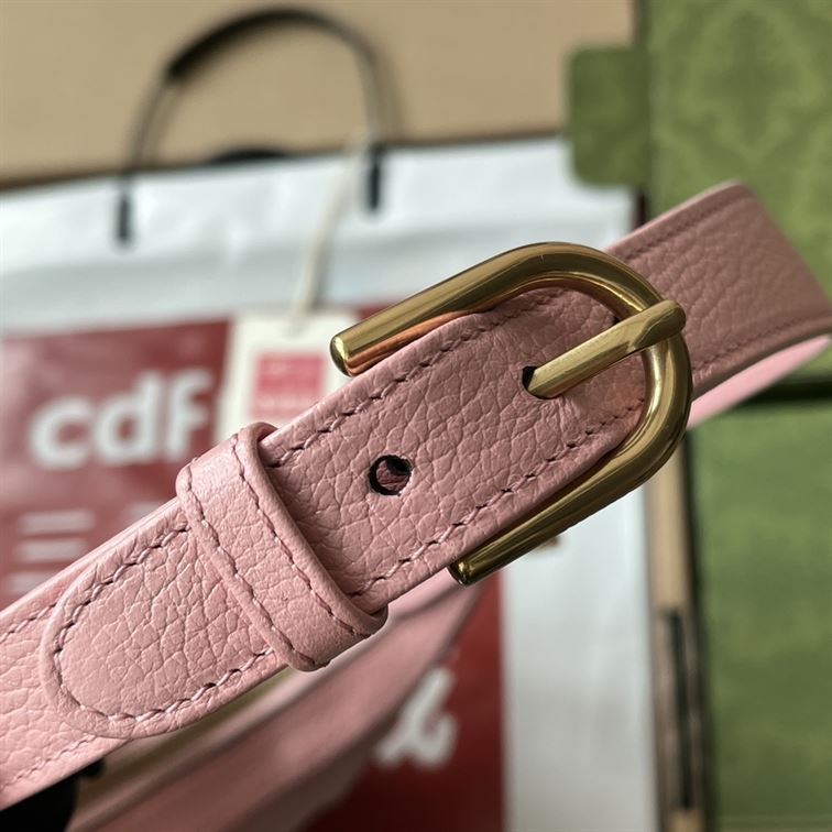 Aphrodite small shoulder bag Light pink soft leather - Image 6