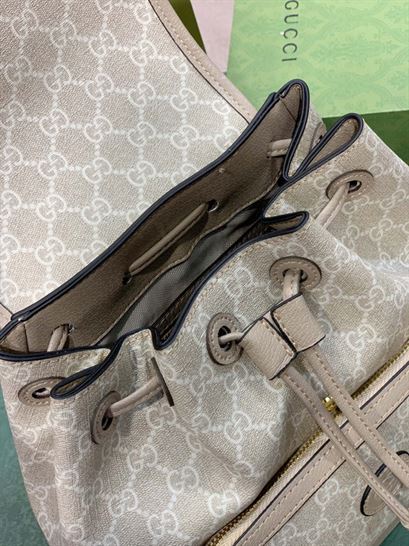 Backpack with Interlocking G Beige and white - GB070 - Image 8