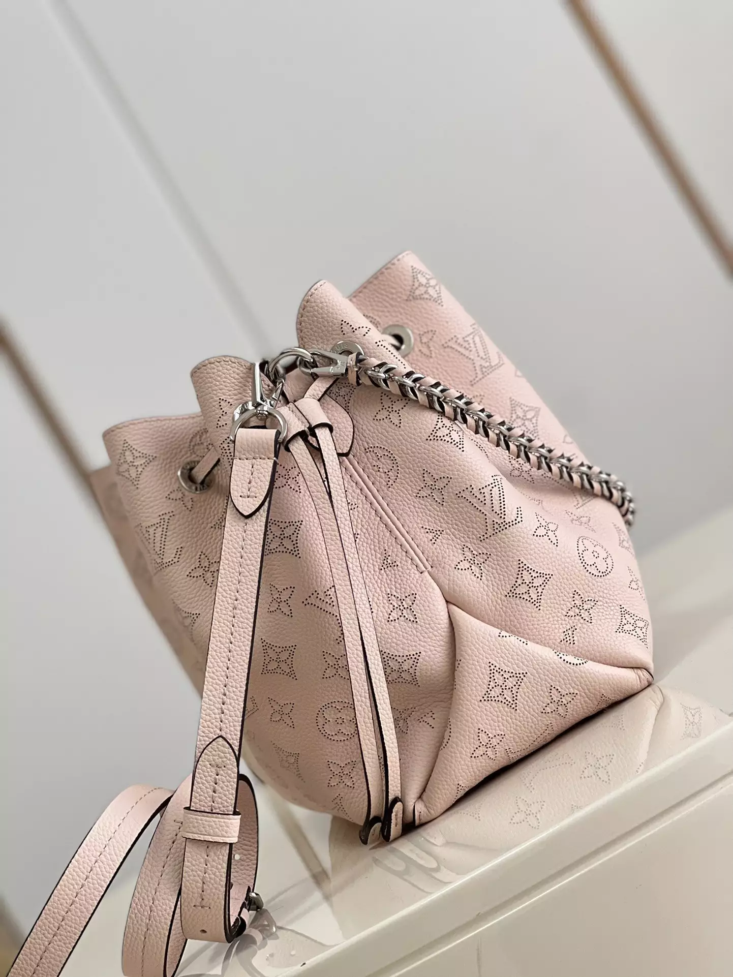 Bella Tote Pink Beige Mahina Calfskin - Repbags.ru - Image 4