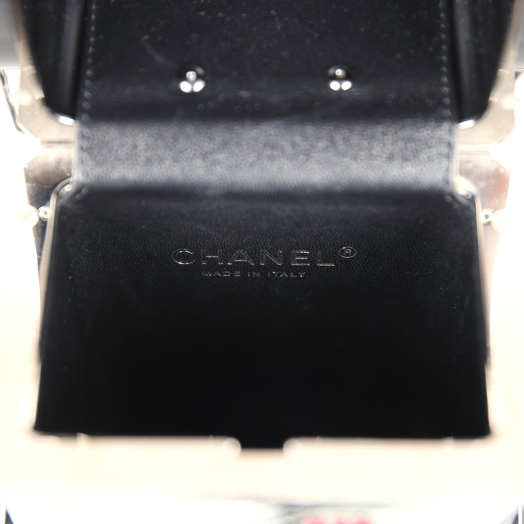 Pre-owned Chanel Limited Edition Robot Minaudière Bag Black Plexiglass and Crystals Ruthenium Hardware - Image 10