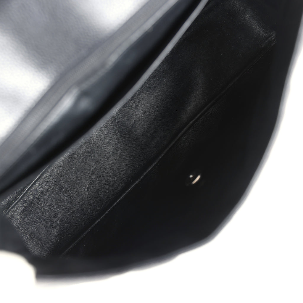 Pre-owned Chanel Jumbo Classic Single Flap Bag Black Caviar Silver Hardware - Image 10