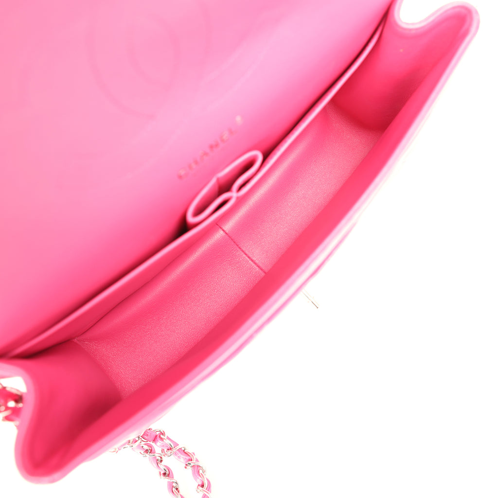 Pre-owned Chanel Jumbo Classic Double Flap Pink Lambskin Silver Hardware - Image 10