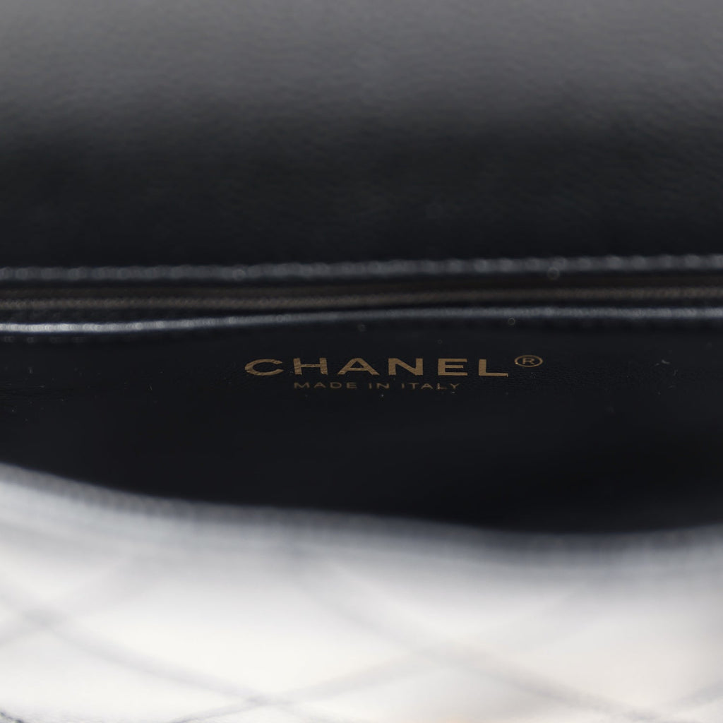 Chanel Mini Sweetheart Crush Square Flap Bag Black Caviar Antique Gold Hardware - Image 11