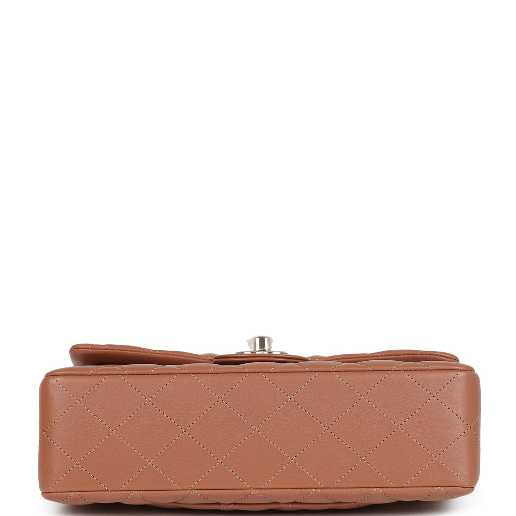 Chanel Small Classic Double Flap Bag Caramel Lambskin Light Gold Hardware - Image 7