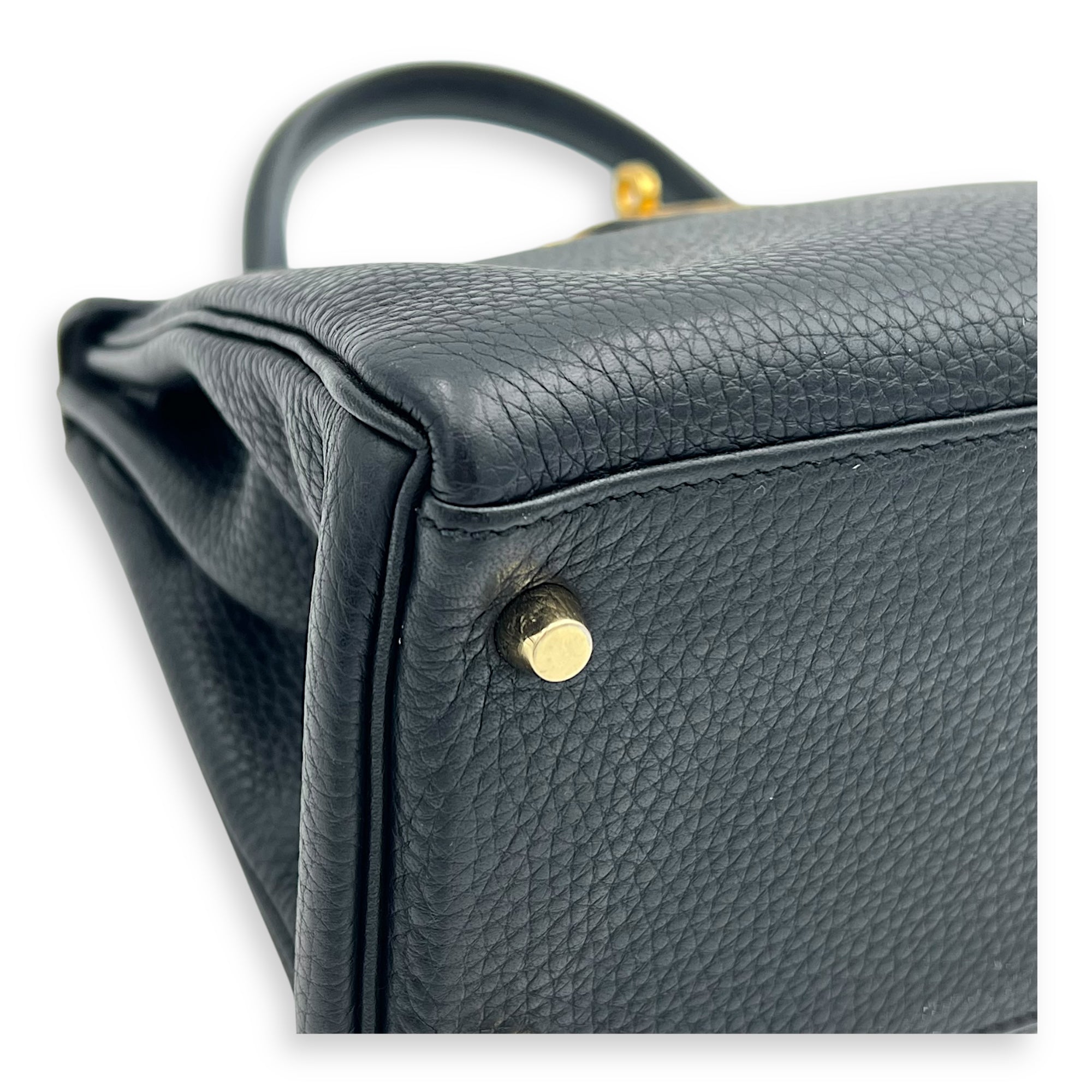 Kelly Black in Clemence, Gold hardware - Image 11