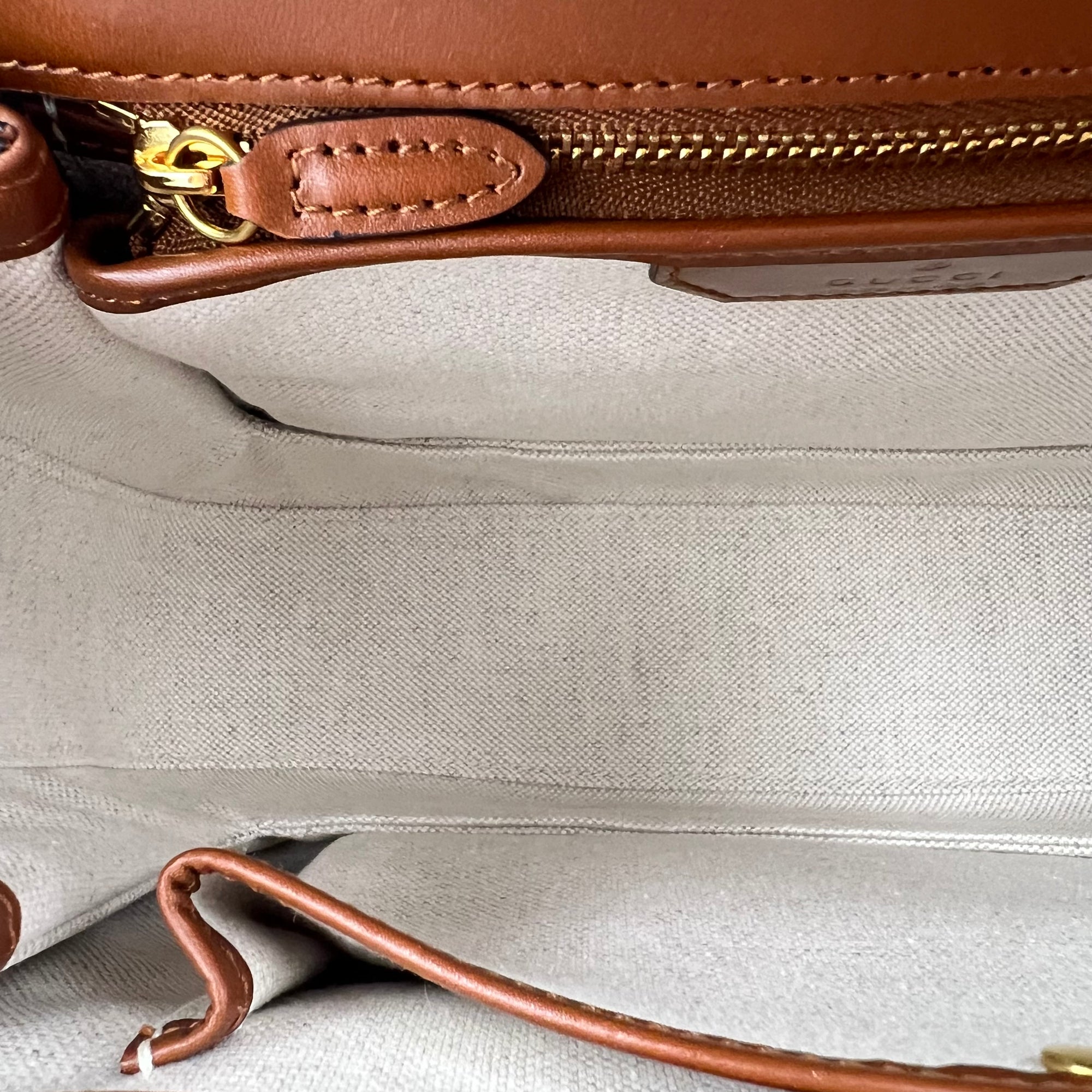 Bamboo 1947 Medium Brown Top Handle Bag in Calfskin, Gold hardware - Image 11