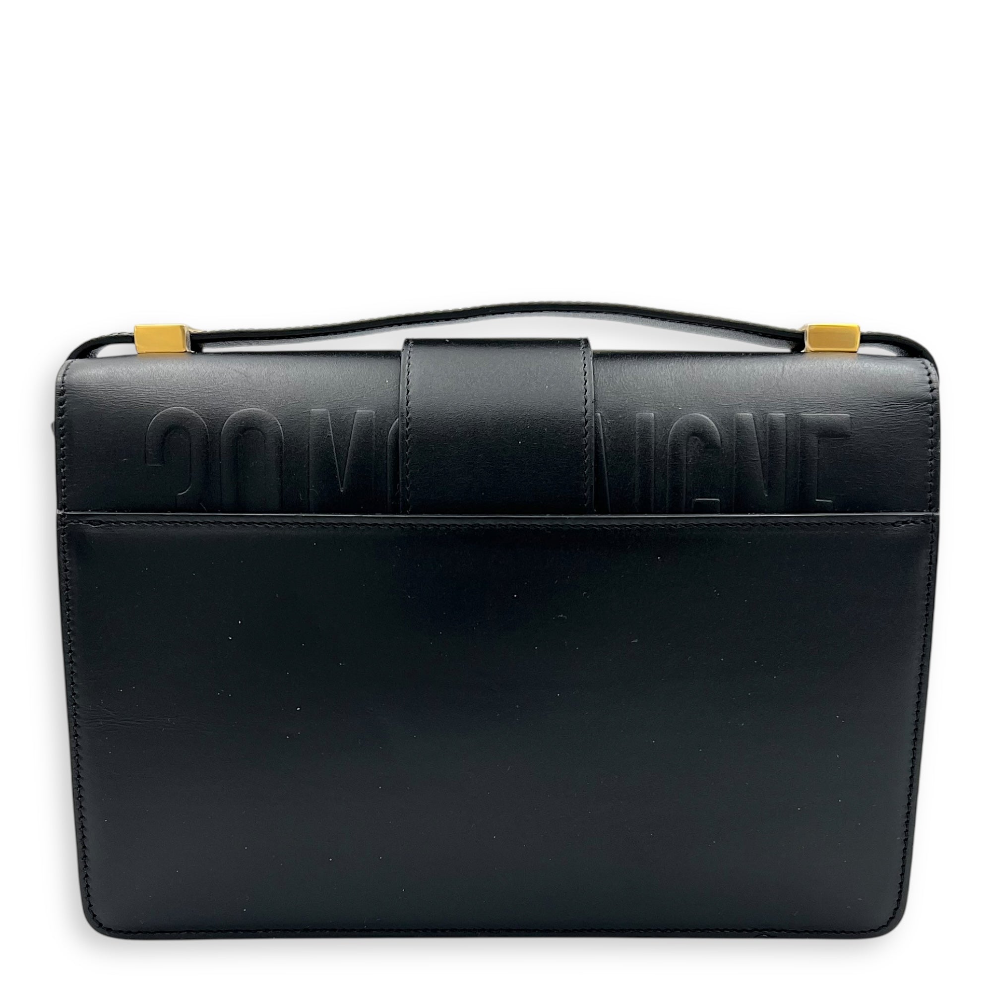 30 Montaigne Shoulder Bag Medium Black in Calfskin, Gold hardware - Image 3