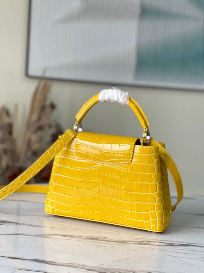 Capucines BB Crocodilien Brillant Bag - Image 4