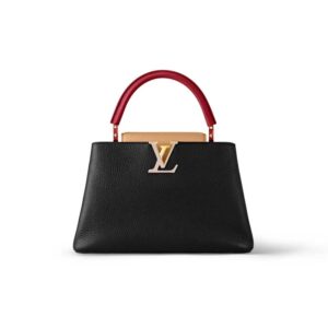 Capucines MM handbag Black Arizona Beige Ruby Red - LB036