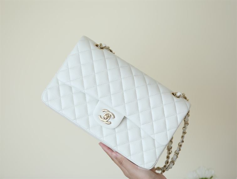 Chanel Classic Quilted Medium Double Flap Ivory - Image 3