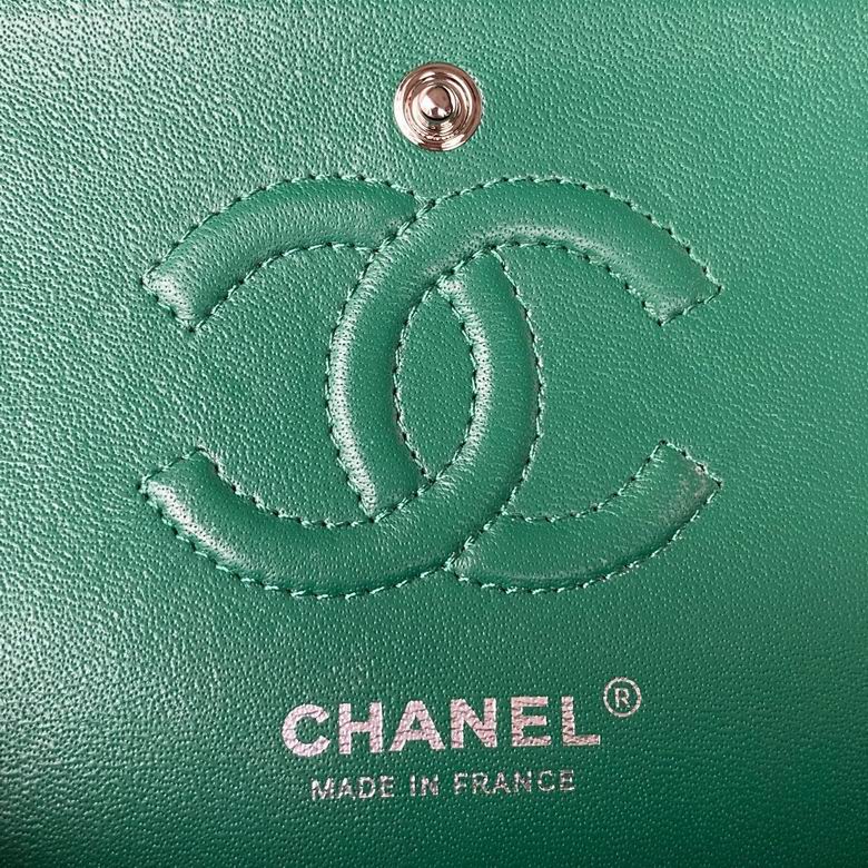 Chanel Small Classic Double Flap Bag Green - Image 9