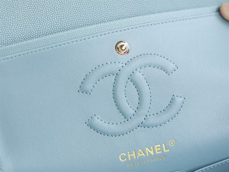 Chanel Small Double Flap Bag Light Blue - Image 7