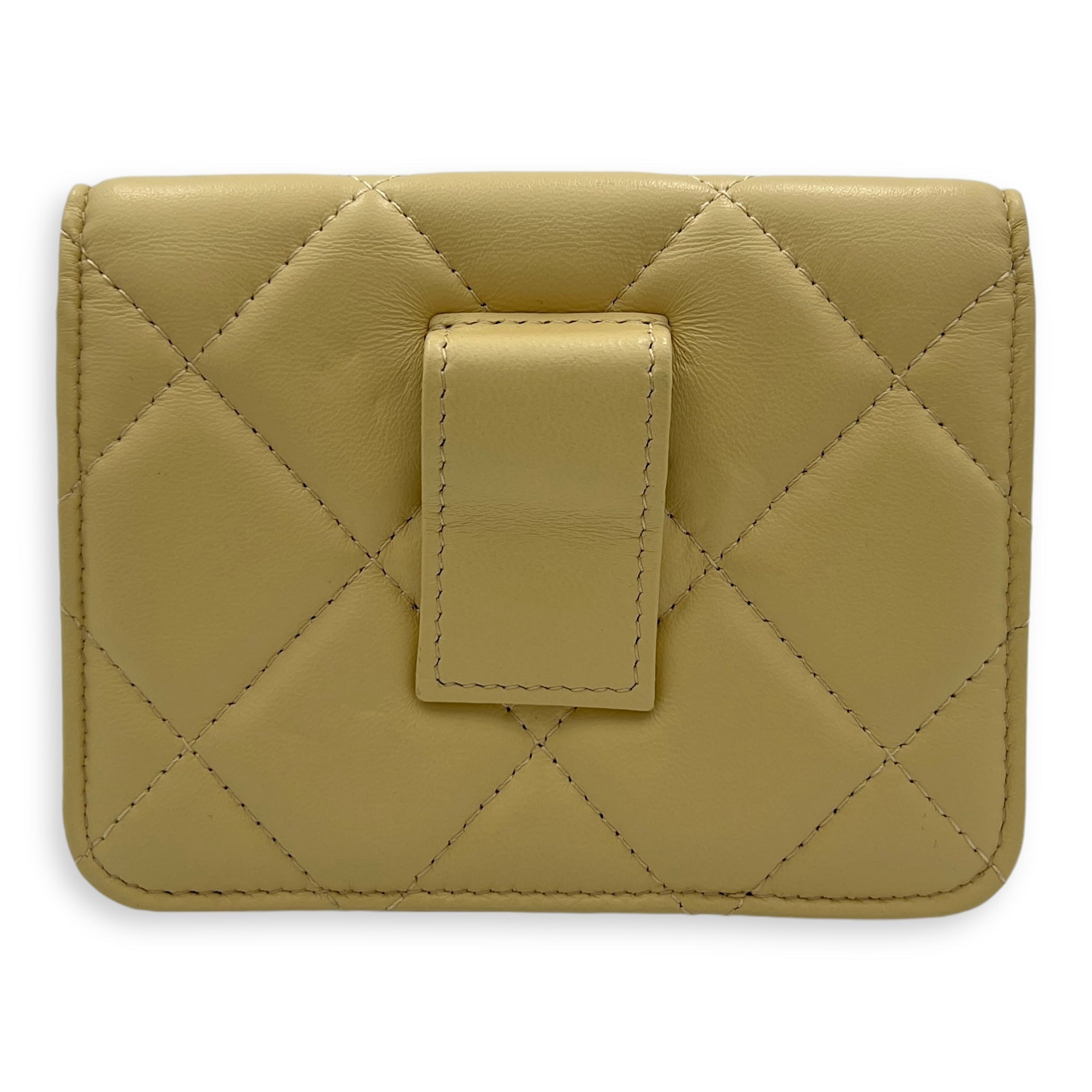 Classic Belt Bag Yellow in Lambskin, Gold hardware - Image 3