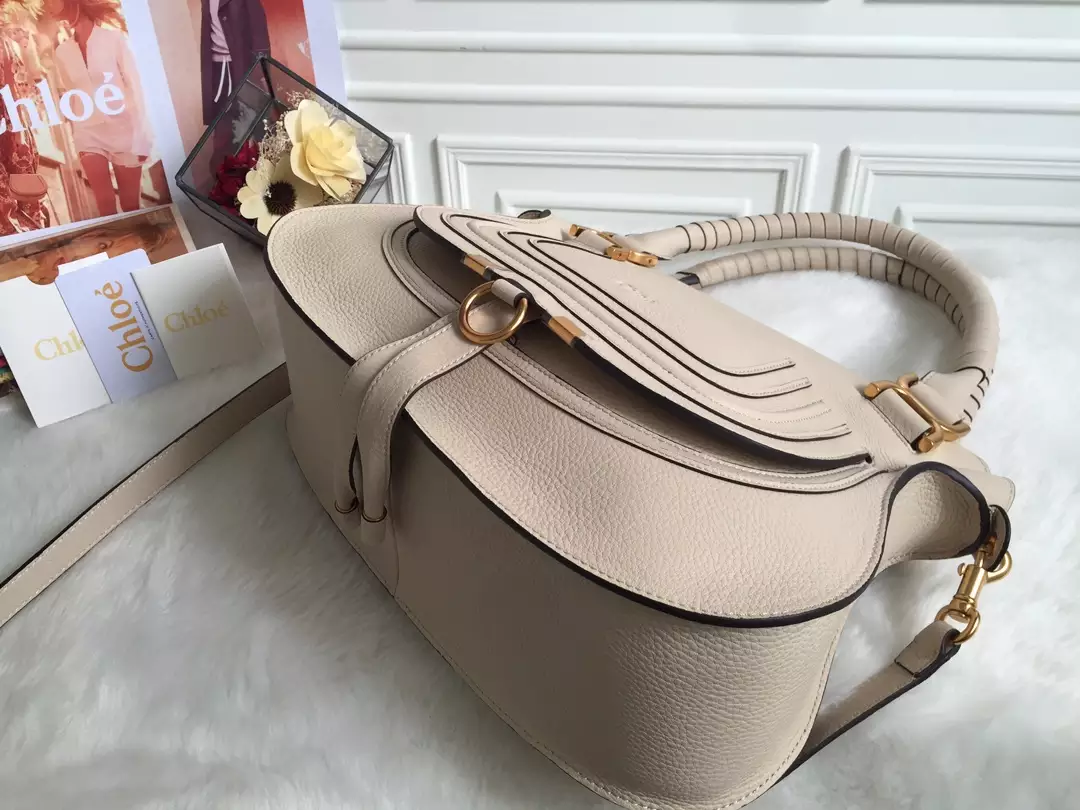 Chloé Marcie Nomad Beige Double Carry Bag - Repbags.ru - Image 8