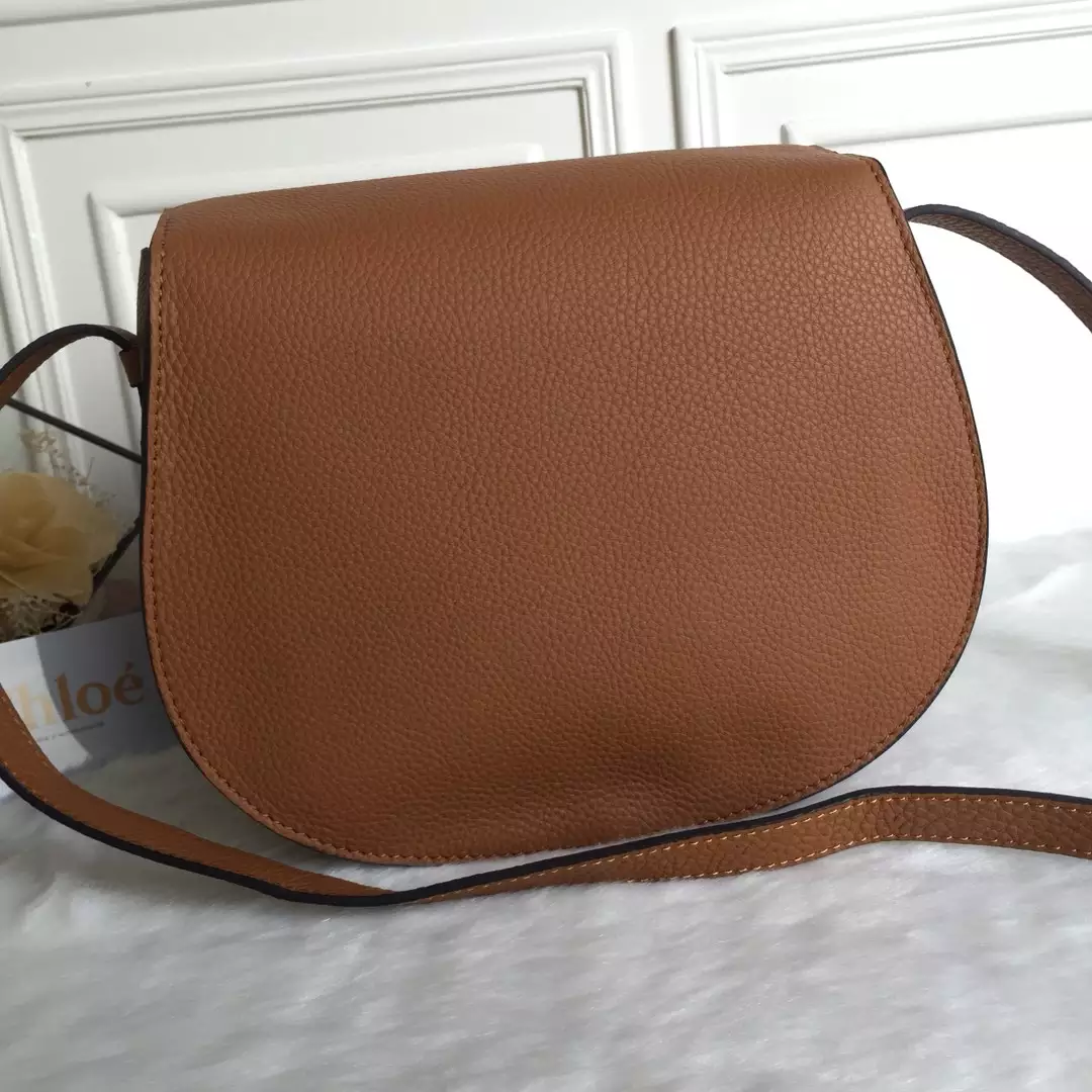 Chloé Marcie Tan Medium Saddle Bag - Repbags.ru - Image 6