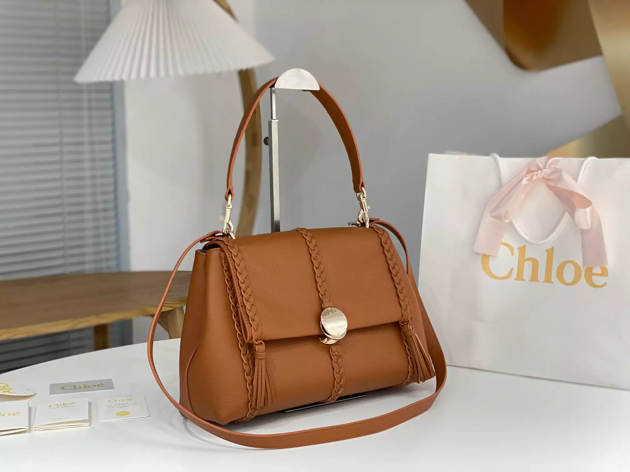 Chloé Penelope Medium Caramel Leather - Repbags.ru - Image 4